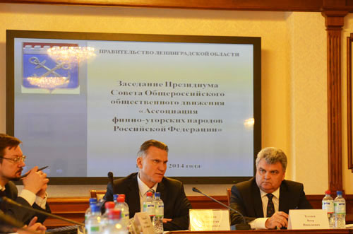 Участники заседания Президиума АФУН РФ в Санкт Петербурге (Слева направо) А. Журавский, К. Патраев, П. Тултаев